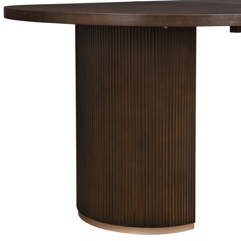 Christopher Knight Home Minimalist 88 Oval Dining Table for 4-6, Espresso