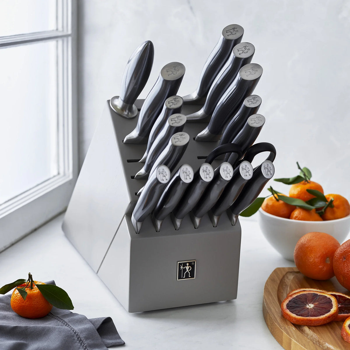 J.A. Henckels International Graphite 14-pc Self-Sharpening Knife Block Set