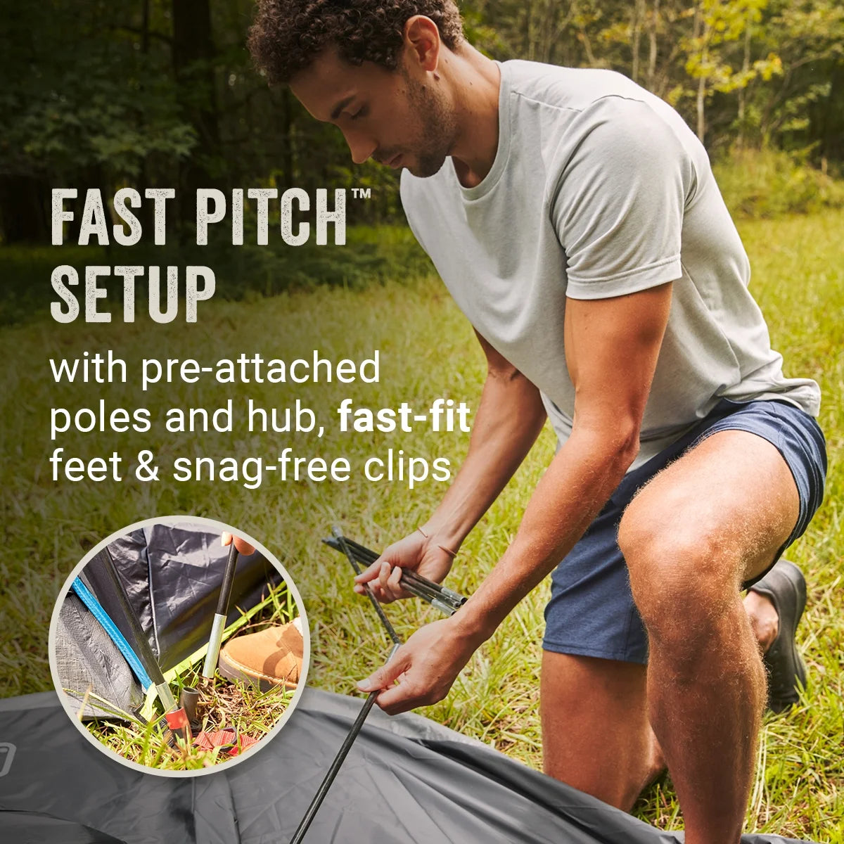 Coleman 4-Person Carlsbad Dark Room Dome Camping Tent with Screen Room