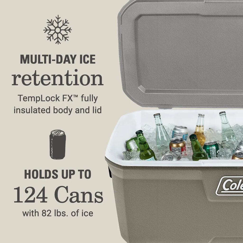 Coleman 316 Series 150QT Hard Chest Cooler, Silver Ash