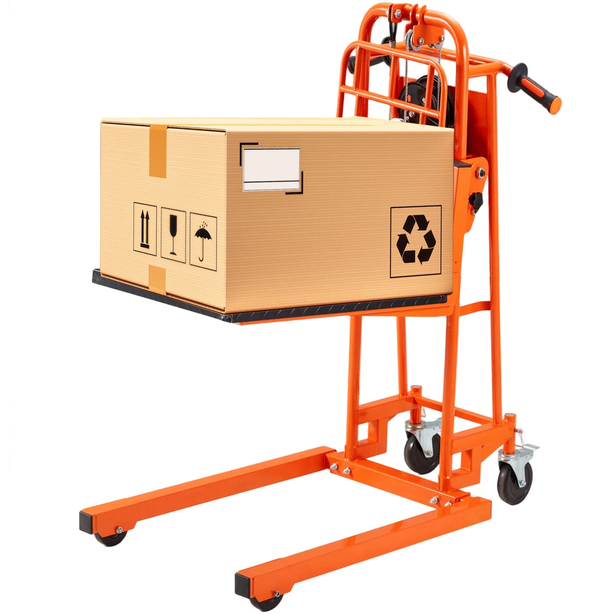 AECOJOY Hydraulic Material Lift Pallet Truck 500 Lbs,Lift Table Cart,32" Max Lift Height Pallet Truck Jack with Lockable Swivel Casters Ideal for Warehouse, Workshop and Garage Use