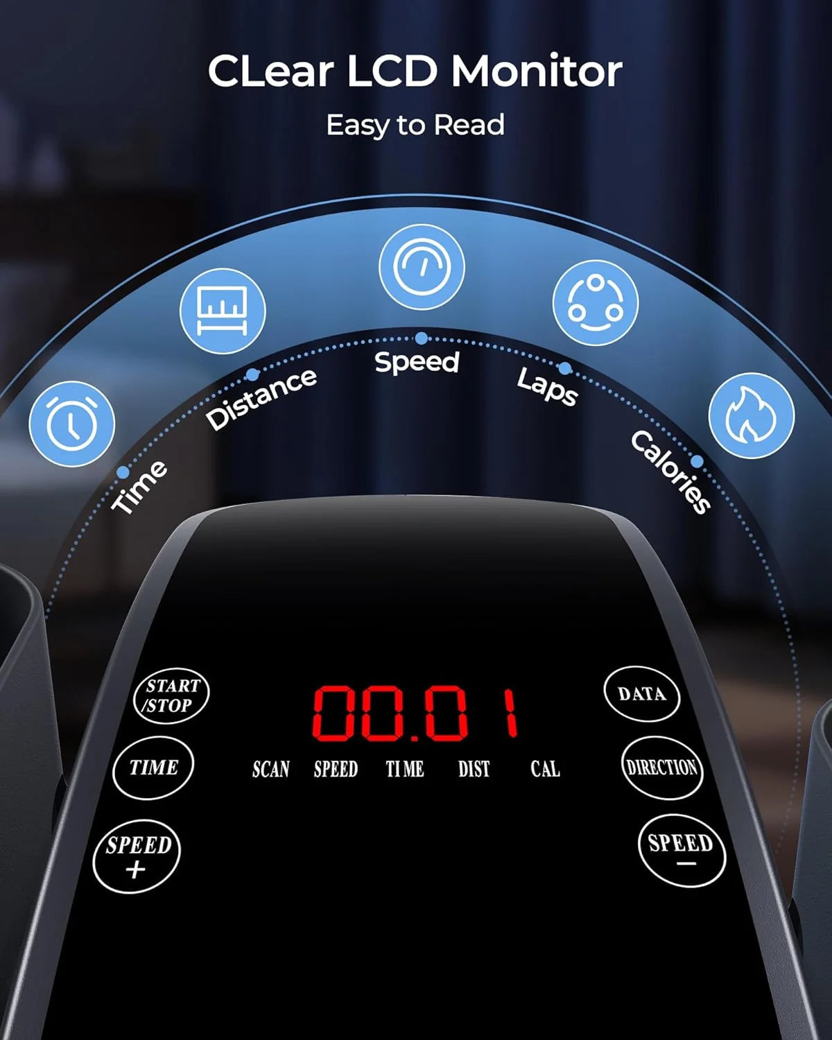 UPGO Under Desk Ellipticals Electric, Elipse Leg Pedal Exerciser for Seniors Fully Assembled, Seated Pedal Exerciser with Remote Control & Non-Slip Pedals