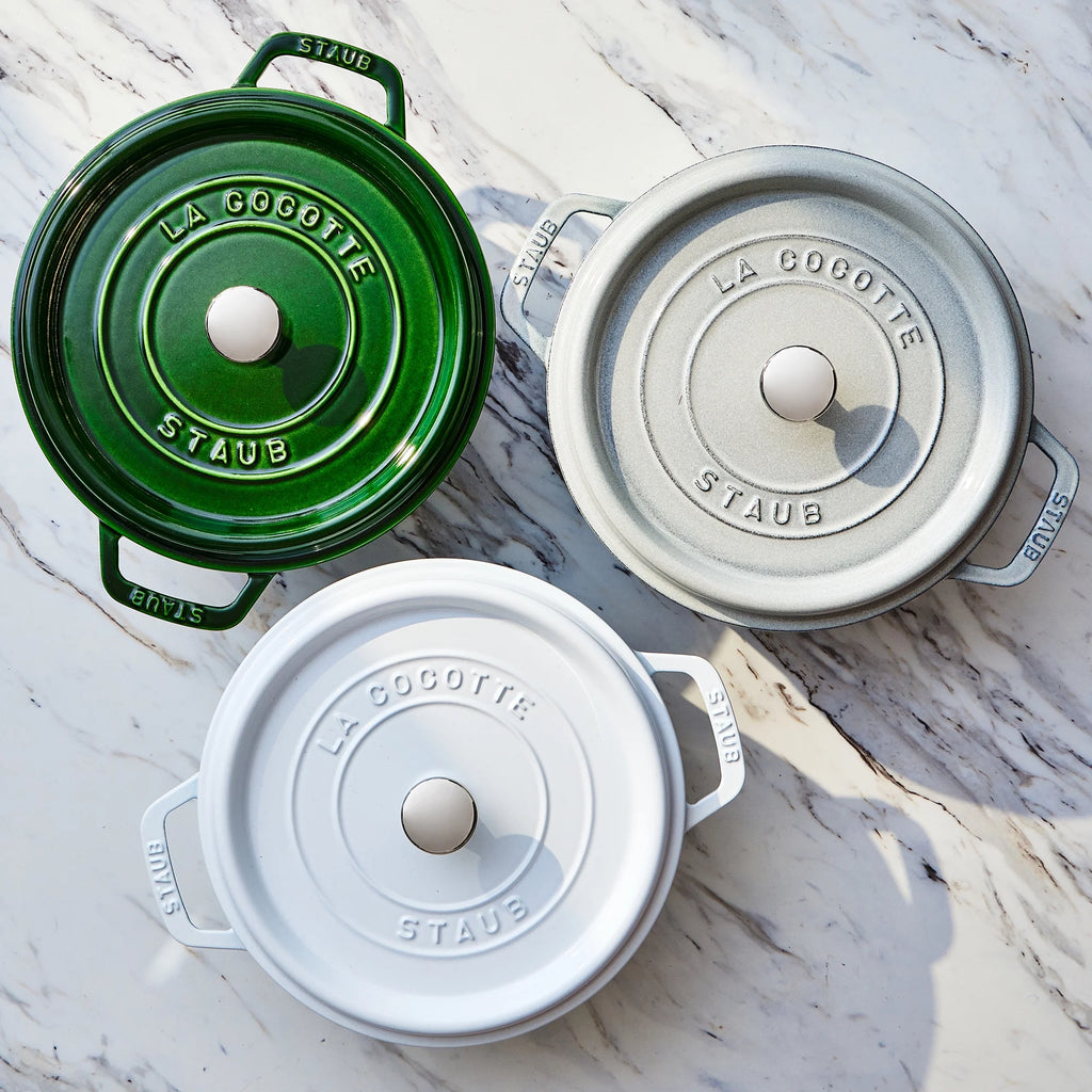 Staub Cast Iron 4-qt Round Cocotte - Matte Black