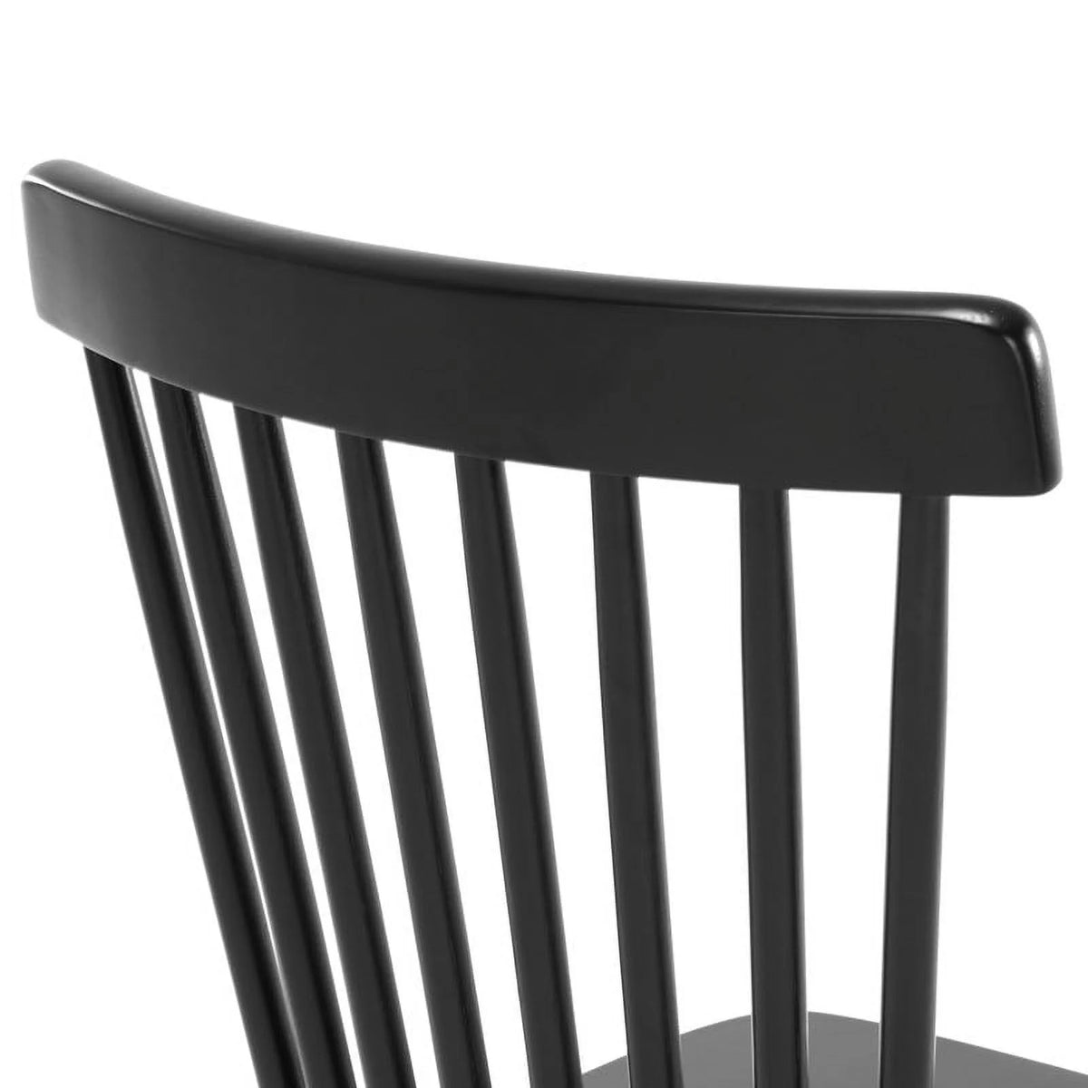 Dycanpo Dining Chairs Set of 4, Black Kitchen/Dining Room Wooden Chairs with Mid Century Modern,18''