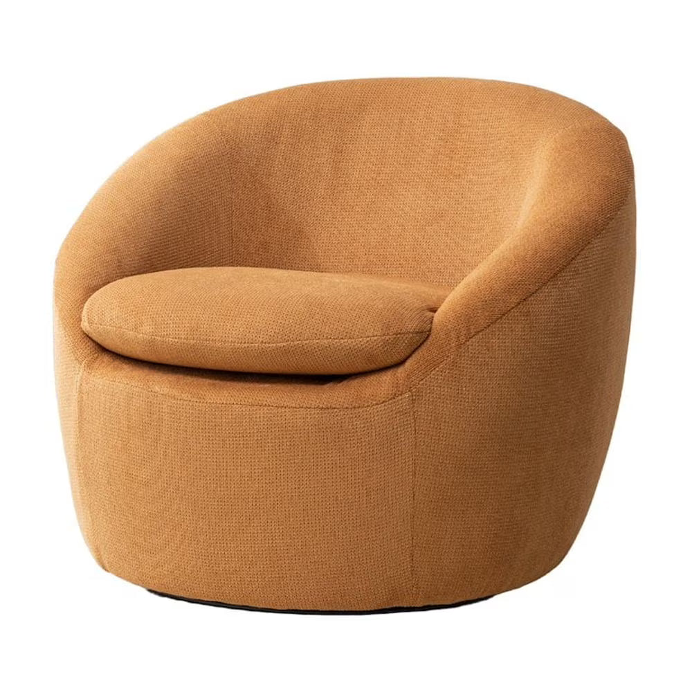 Roundhill Furniture Winnie Modern Barrel Chair, 360 Swivel