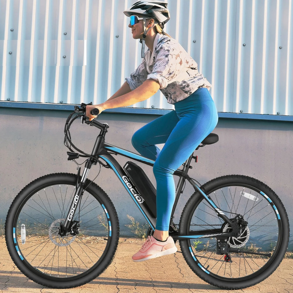 Gocio 26" Electric Bike for Adults, 500W Electric Mountain Bike, 48V 7.8Ah Removable Battery, Ebike with Front Fork Suspension, 21 Speed, UL 2849