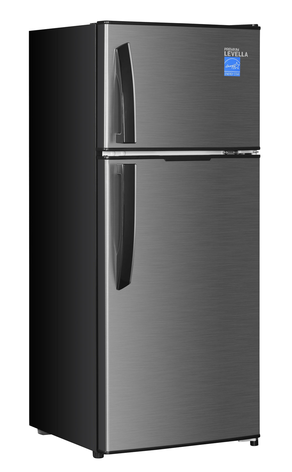 Premium Levella PRF44660300HS 4.4 cu ft Top Freezer Mini Fridge in Silver