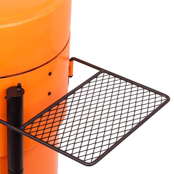 Bronco Pro Charcoal Drum Smoker and Grill in Orange with 366 sq. in. Cooking Space