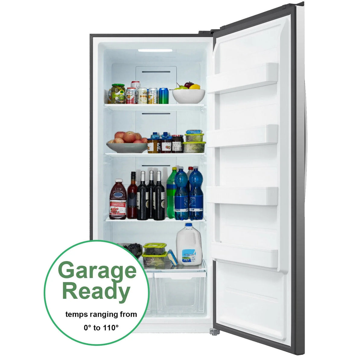 Smad 21 Cu.ft. Upright Convertible Freezer/Refrigerator, Quick Freeze for Garage, Kitchen, Home
