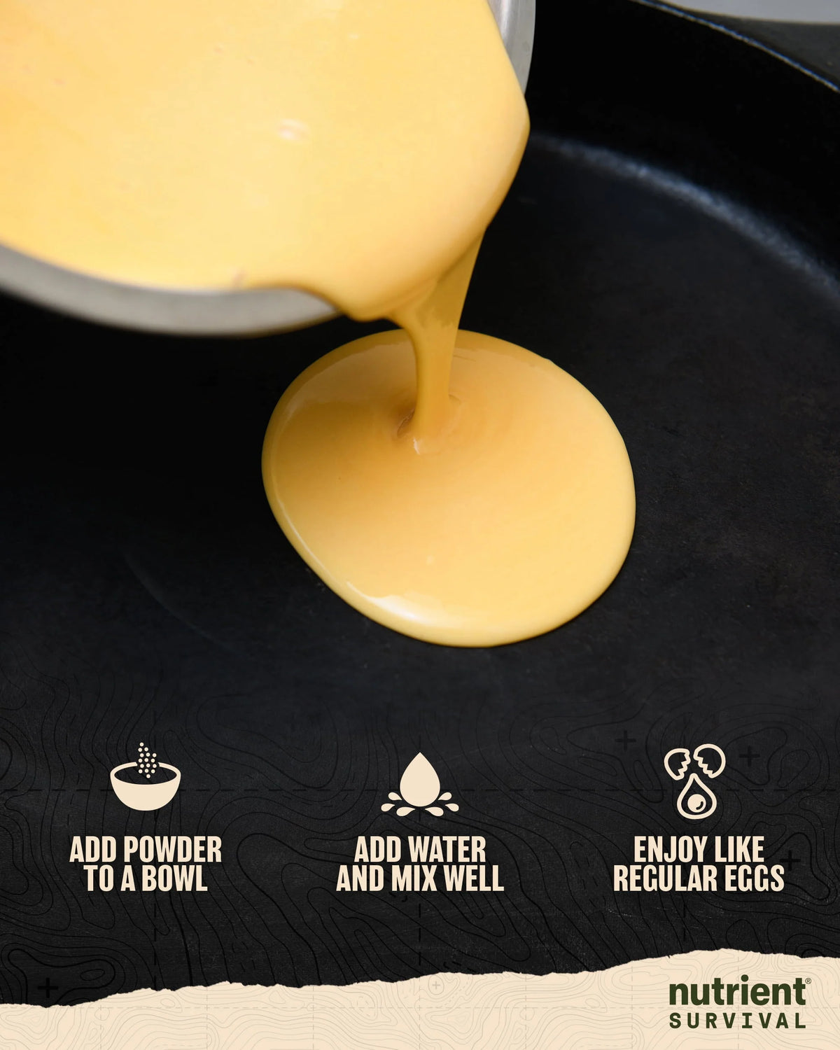 Nutrient Survival Vitamin Powdered Eggs Blend, Freeze Dried Prepper Supplies & Emergency Food Supply, 33 Essential Nutrients, Gluten Free, Shelf Stable Up to 25 Years, One Can, 70 Egg Equivalent