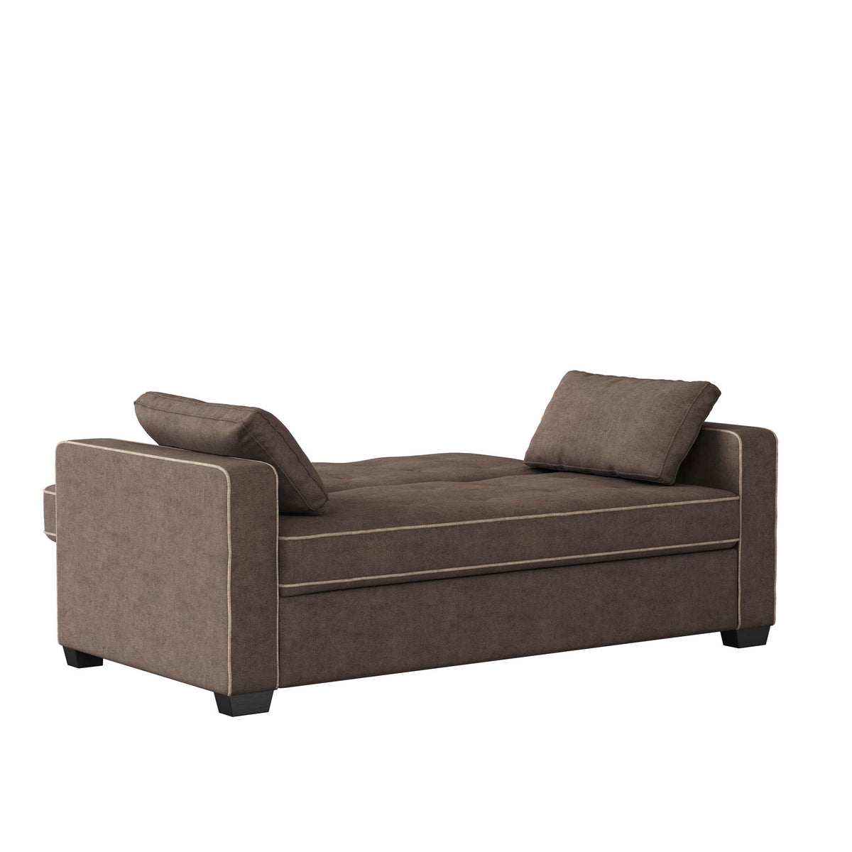 Serta Dream Convertibles Monroe Modern Polyester Convertible Queen Sofa Bed with Pillows Grey