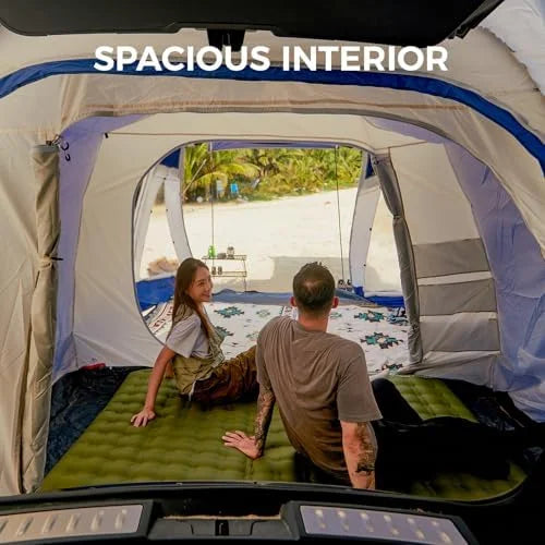 SUV Tent, Instant 6-8 Person Waterproof & Windproof Tailgate Car Camping Tent with Movie Screen for Family Camping & Outdoor Adventures