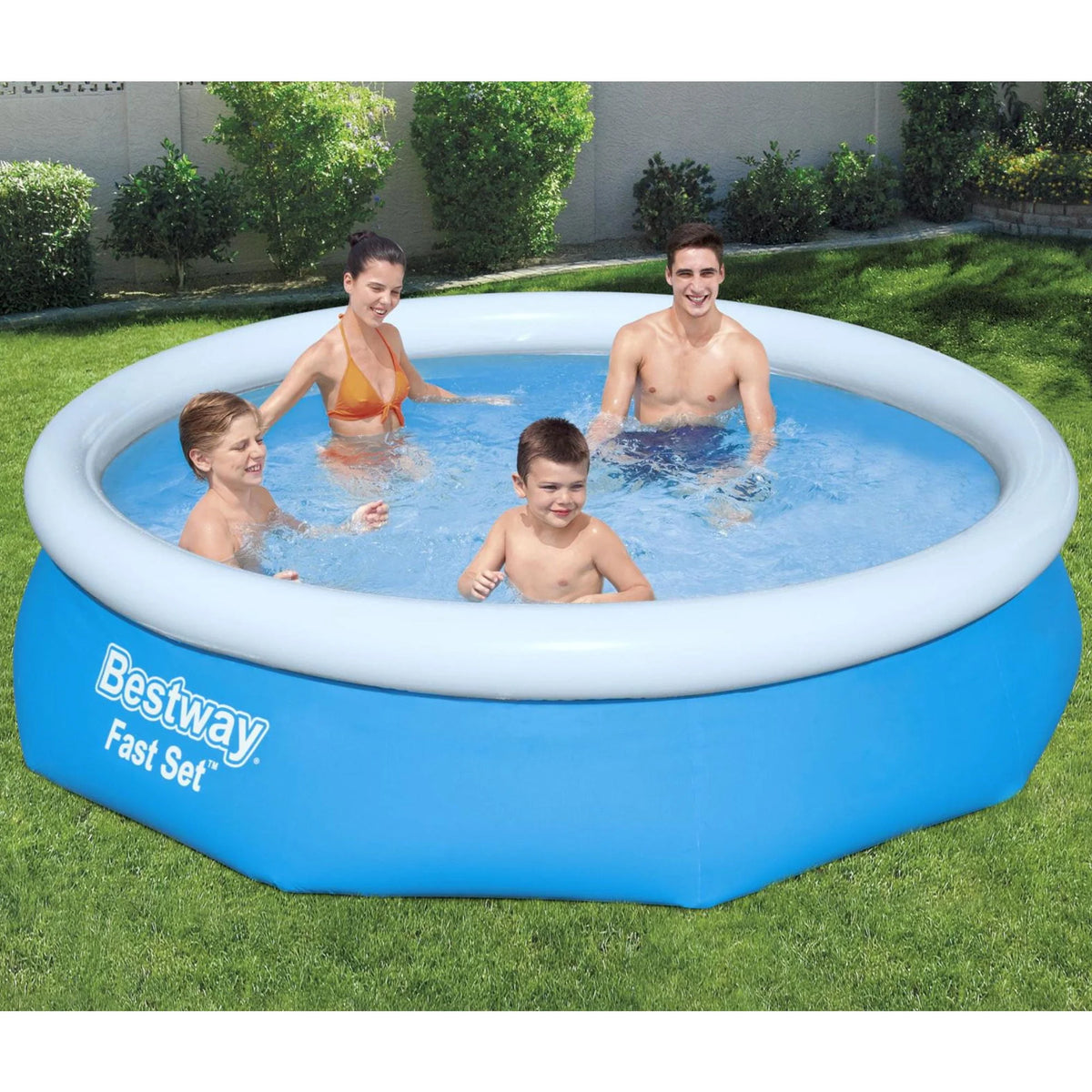 Bestway 10' x 30" Fast Set Inflatable Above Ground Swimming Pool with Pump