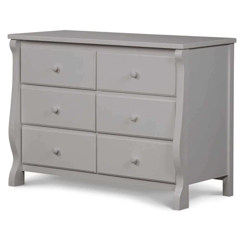 Delta Children Universal 6 Drawer Dresser with Interlocking Drawers - Greenguard Gold Certified, Grey