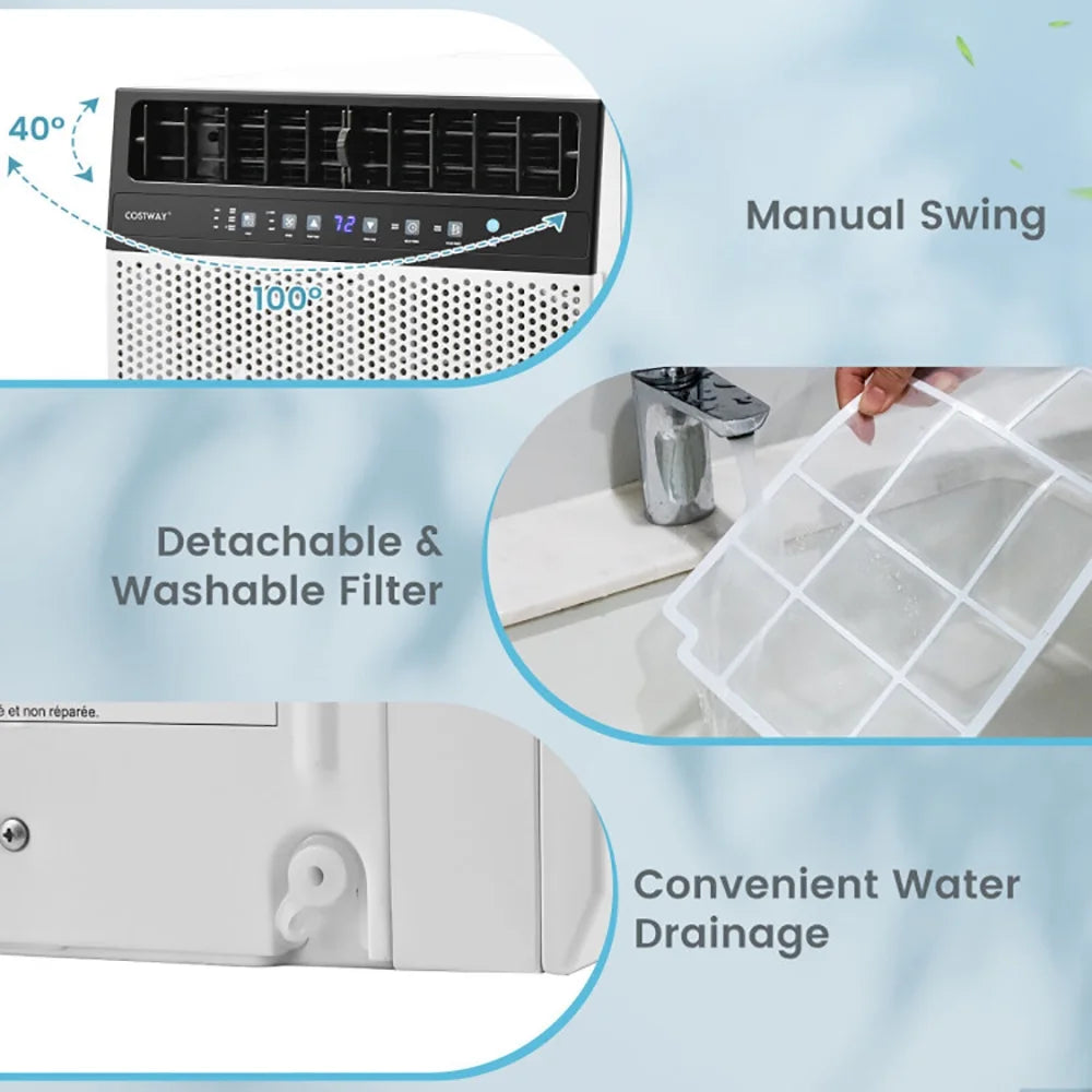 Canddidliike 12000 BTU Window Air Conditioner with Handy Remote-12000 BTU, Ultra Quiet with Open Window Flexibility
