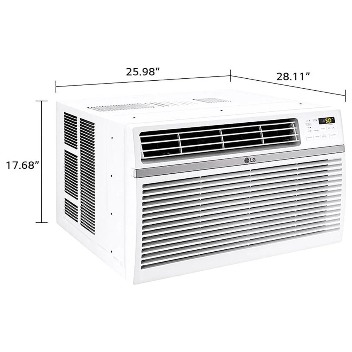 LG 8,000 BTU 340 Sq ft Window Air Conditioner with Remote Control, White, LW8016ER
