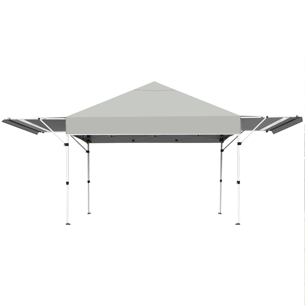 Patiojoy 10x17ft Pop up Canopy  3 Height Adjustment Folding Tent with Roller Bag White