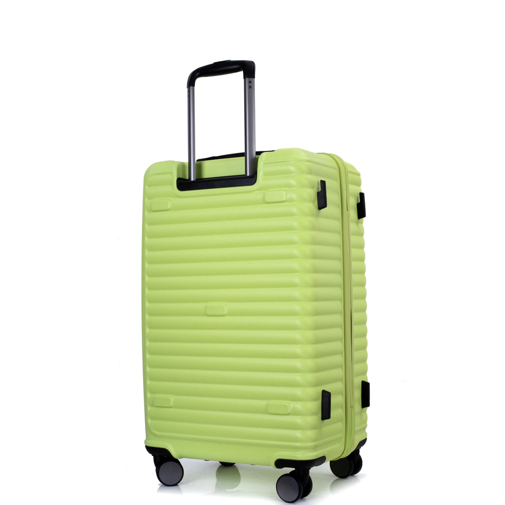 PAPROOS 3-Piece Luggage Set (20''/24''/28''), Hardshell Lightweight Suitcase with USB Port and Side Hooks, Travel Luggage with TSA-Lock, Hardside Rolling Luggage for School, Travel, Pink