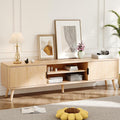 Selooye Mid Century TV Stand, Modern TV Console for TVs up to 70 Inches, Entertainment Center with Storage, TV and Media Consol, 62 Inch (Natural)