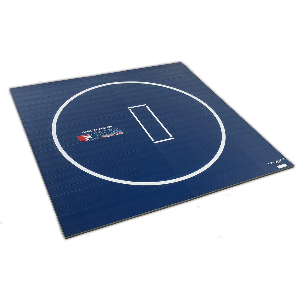 Dollamur 10'x10' Wrestling Mat, Black, Gymnastics, with Circles