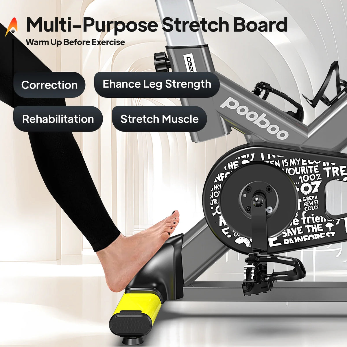 Pooboo Stationary Exercise Bike Indoor Cycling Bike Cycle Bicycle Adjustable Resistance for Home Office Cardio Workout Machine Max Weight 350 lbs