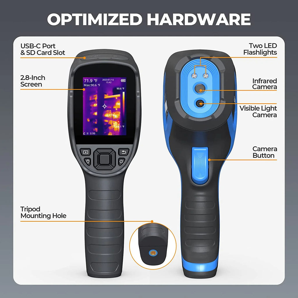 Thermal Imaging Camera TOPDON TC005 256 x 192 IR High Resolution Dual-Camera -4F~1022F Handheld Infrared Thermal Imager