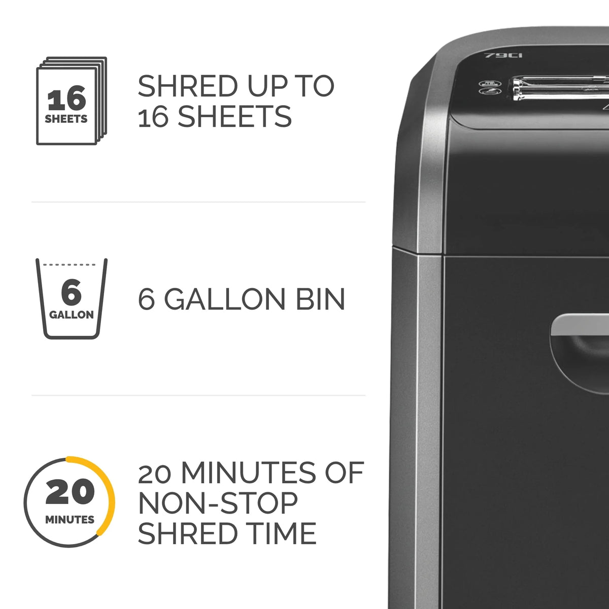 Fellowes Powershred 79Ci 100% Jam Proof Cross-Cut Shredder