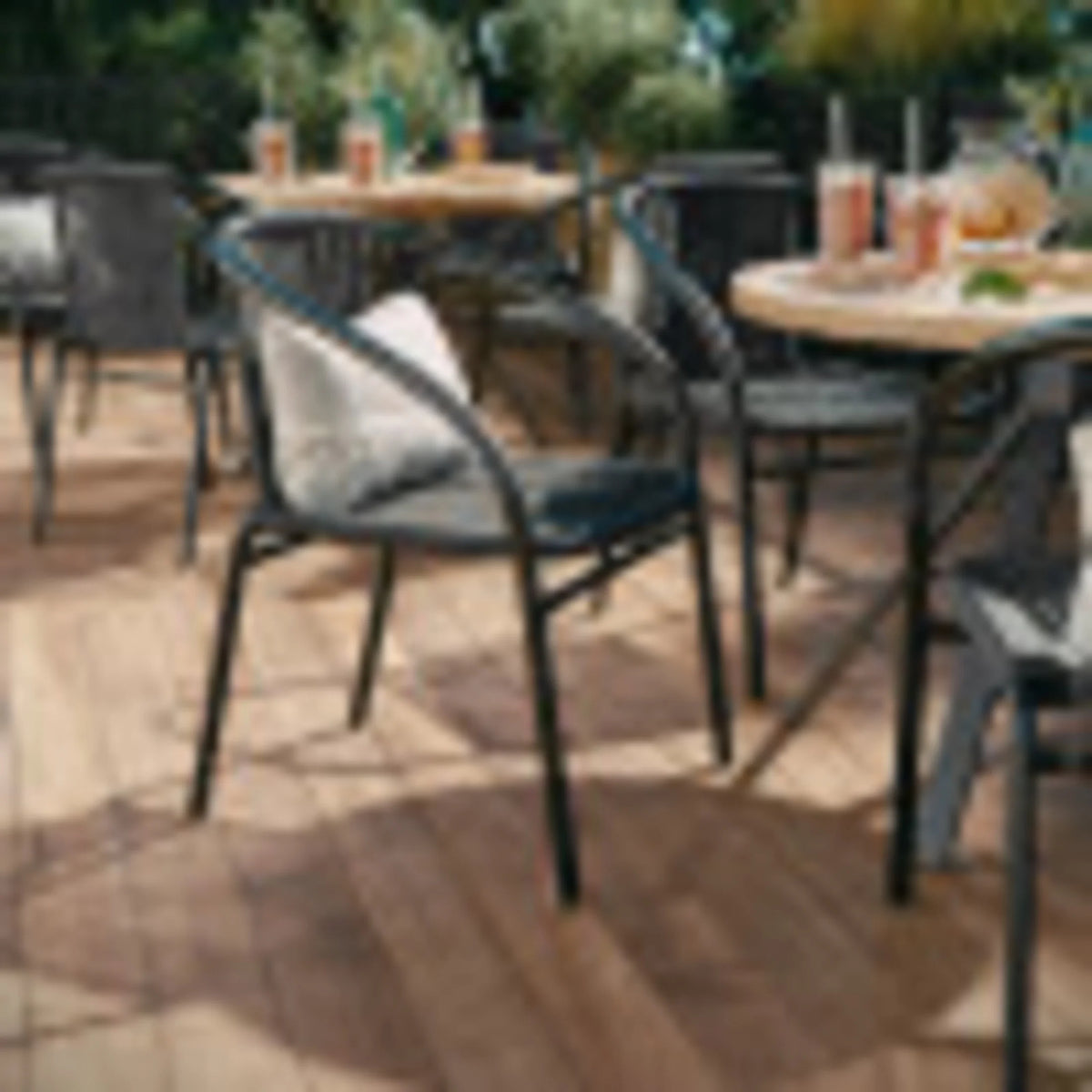 Flash Furniture Lila Indoor/Outdoor Stacking Rattan Patio Chairs, Set of 2, Beige