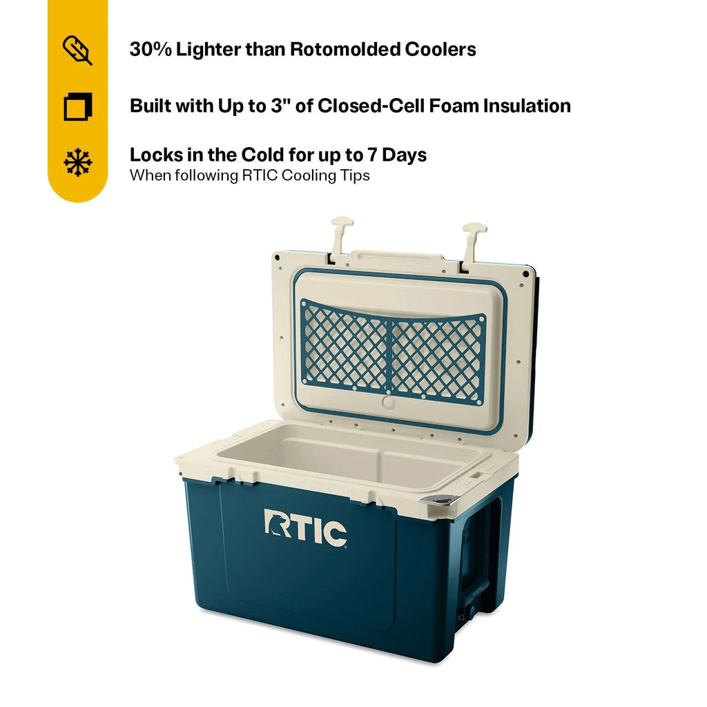 RTIC 52 QT Ultra-Light Hard-Sided Ice Chest Cooler, Fits 76 Cans, Trailblazer