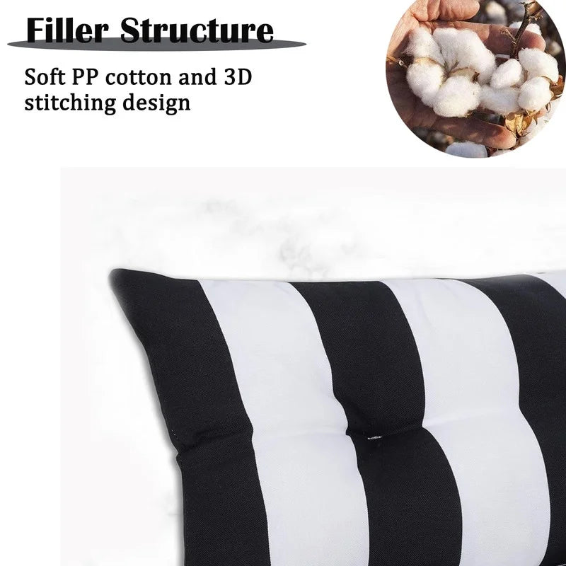 2pcs Outdoor Chaise Lounge Cushions, Waterproof Patio Foldable Chair Cushion for Garden Pool, 73 x 24in Sun Lounger Cushions for Outdoor Furniture Navy blue