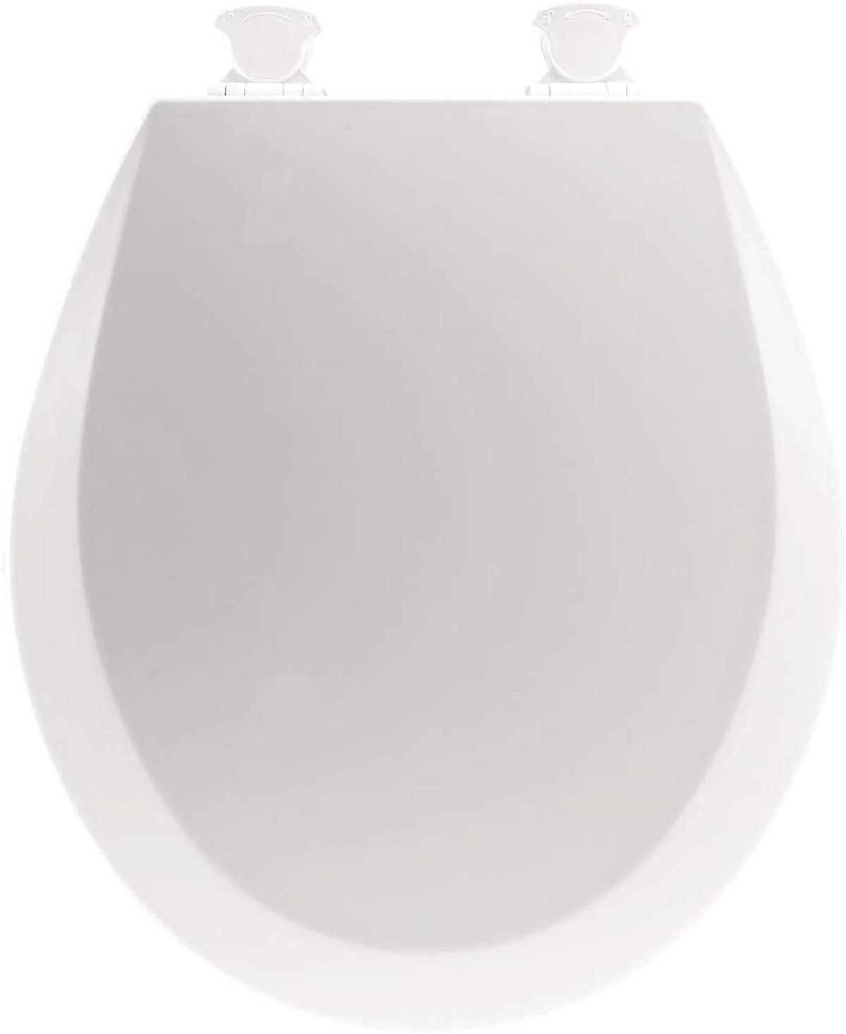MAYFAIR 8440EC 000 Open Front Toilet Seat will Never Loosen and Easily Remove, ROUND, Durable Enameled Wood, White