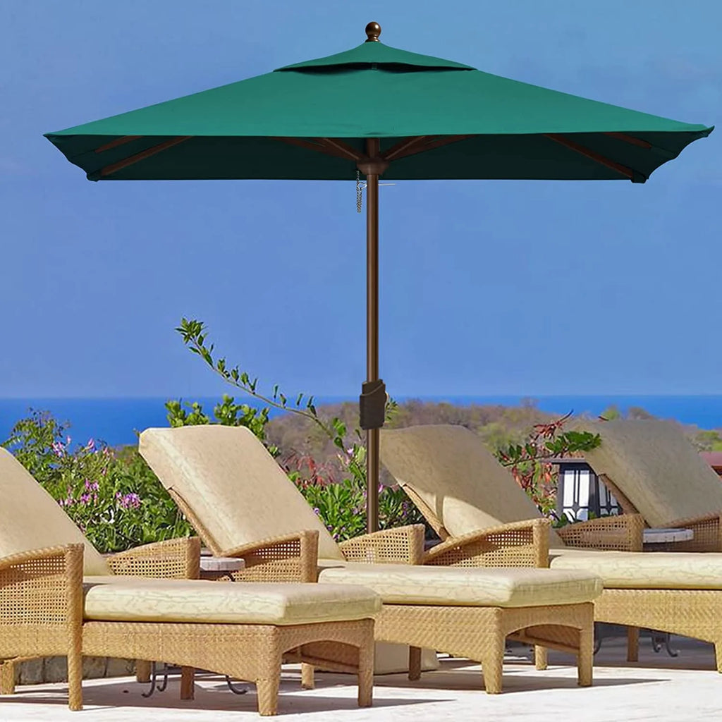 EliteShade Sunumbrella 6x6Ft Square Market Umbrella with Ventilation