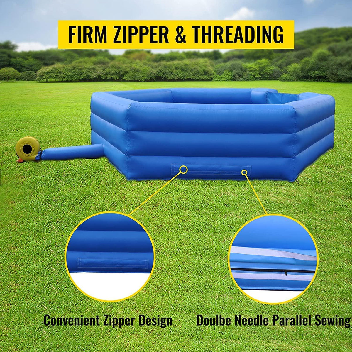 VEVOR Portable Gaga Ball Pit 15ft Inflatable with Electric Air Pump.Gaga Ball Pit Kit Inflatable Court for Outdoor Indoor Children Family Activity