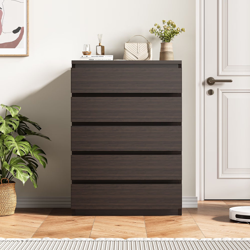 LAFGUR 6 Drawer Double Dresser,Wood Storage Organizer Cabinet Chest for Bedroom Living Room,White