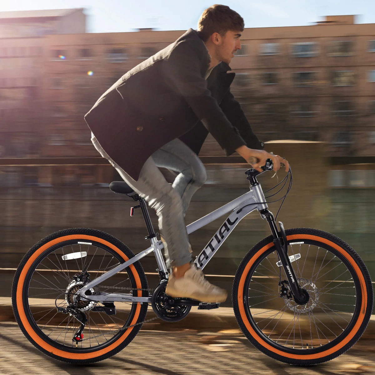 SPATIAL 24/26/27.5/29 inch Mountain Bike,8/21 Speed Lightweight Aluminum Magensium Frame Mountain Bicycle,Fits Men Women Teenagers Adult Disc Brake MTB Bicycle