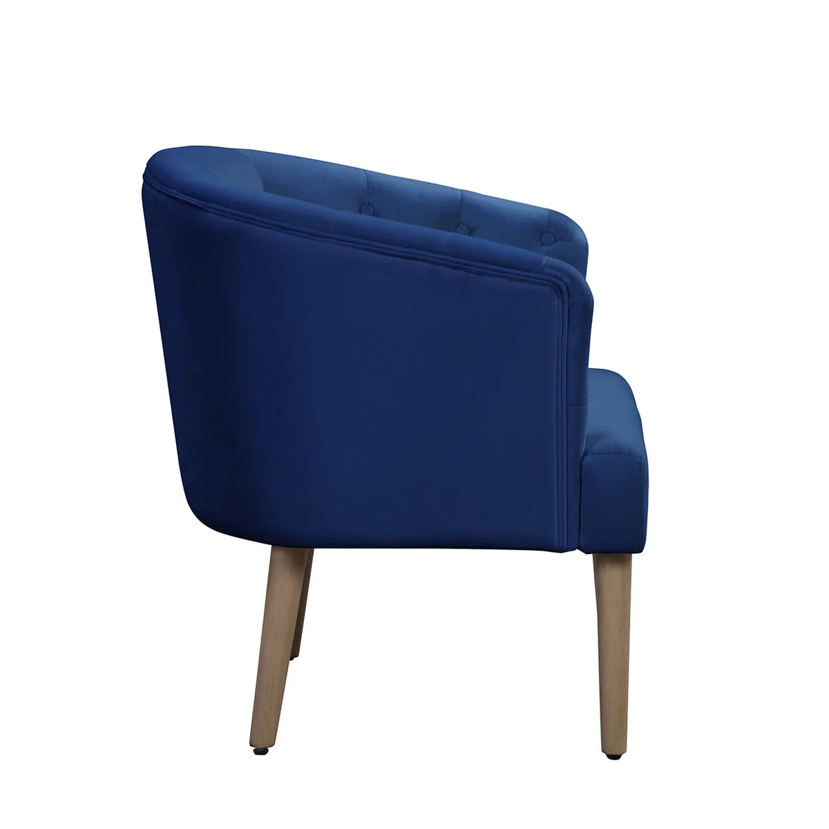 Better Homes & Gardens Barrel Accent Chair,Deep Cobalt Blue, Velvet Upholstery, Adult