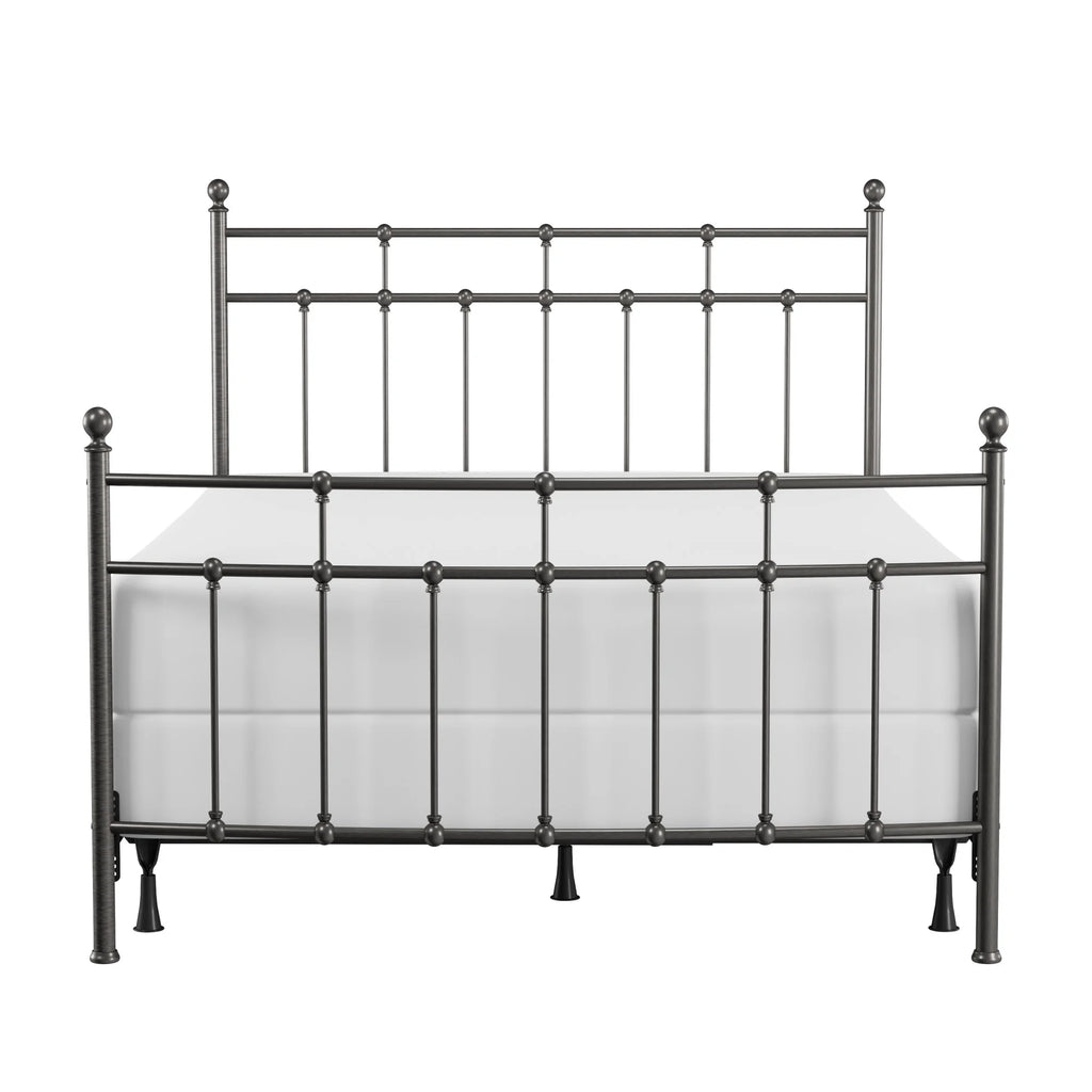 Hillsdale Furniture Providence Metal Full Bed with Spindle and Casting Design, Antique Bronze