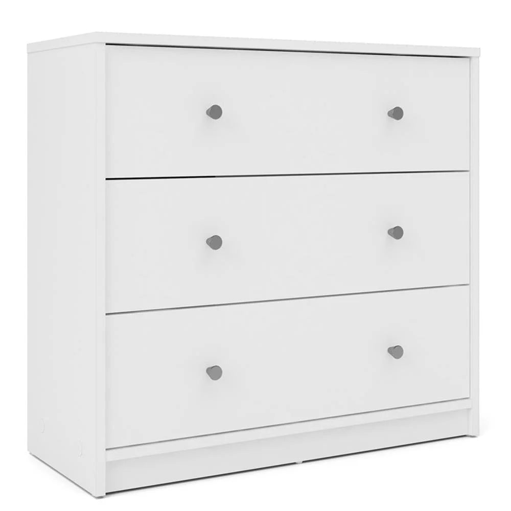 Pemberly Row 4 Pieces Set of Modern Wood Bedroom Furniture in White Finish