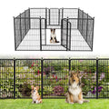 Txh001 Metal Garden Fence 28ft(L) 40in(H) Animal Barrier Metal Decorative Garden Fencing with Gate