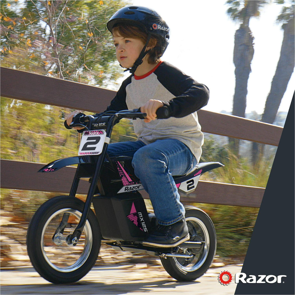 Razor Dirt Rocket MX125 Electric-Powered Dirt Bike - Black with Decal Included. for Child 5+