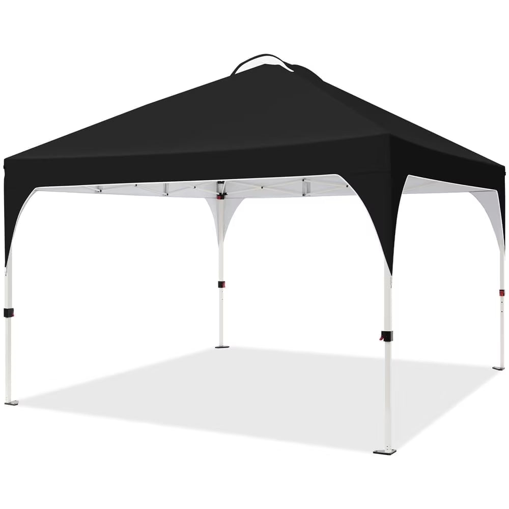 Topeakmart 8x8ft Pop Up Canopy Tent with Adjustable Height and Roller Bag, White