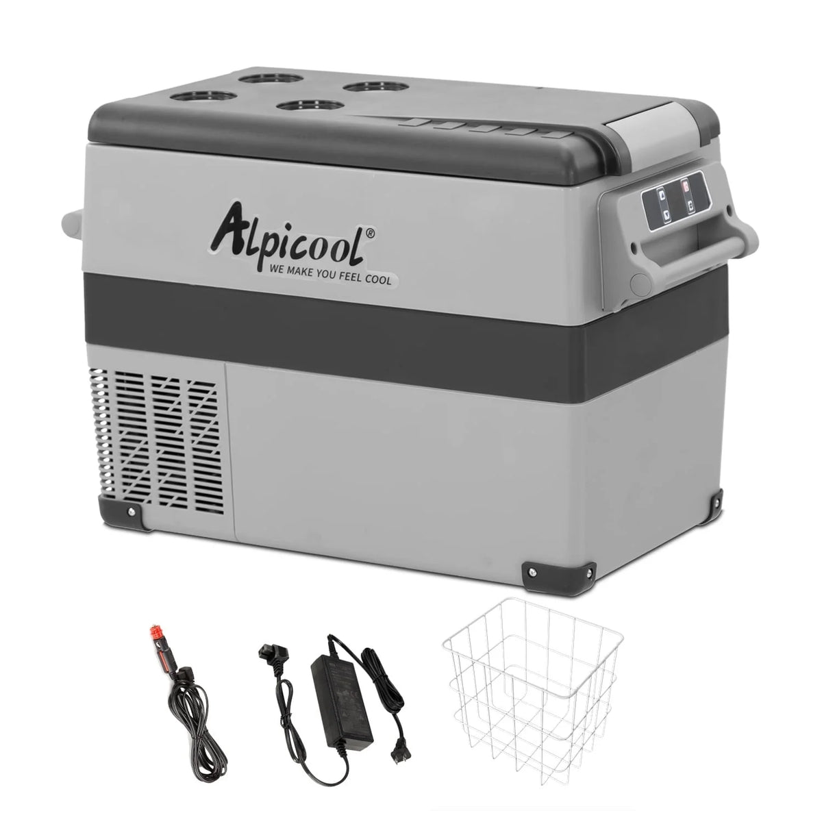 Alpicool CF55 Portable Refrigerator 12 Volt Car Freezer 58 Quart(55 Liter) Vehicle, Car, Truck, RV, Boat, Mini fridge freezer for Driving, Travel, Fishing, Outdoor -4F to 68F