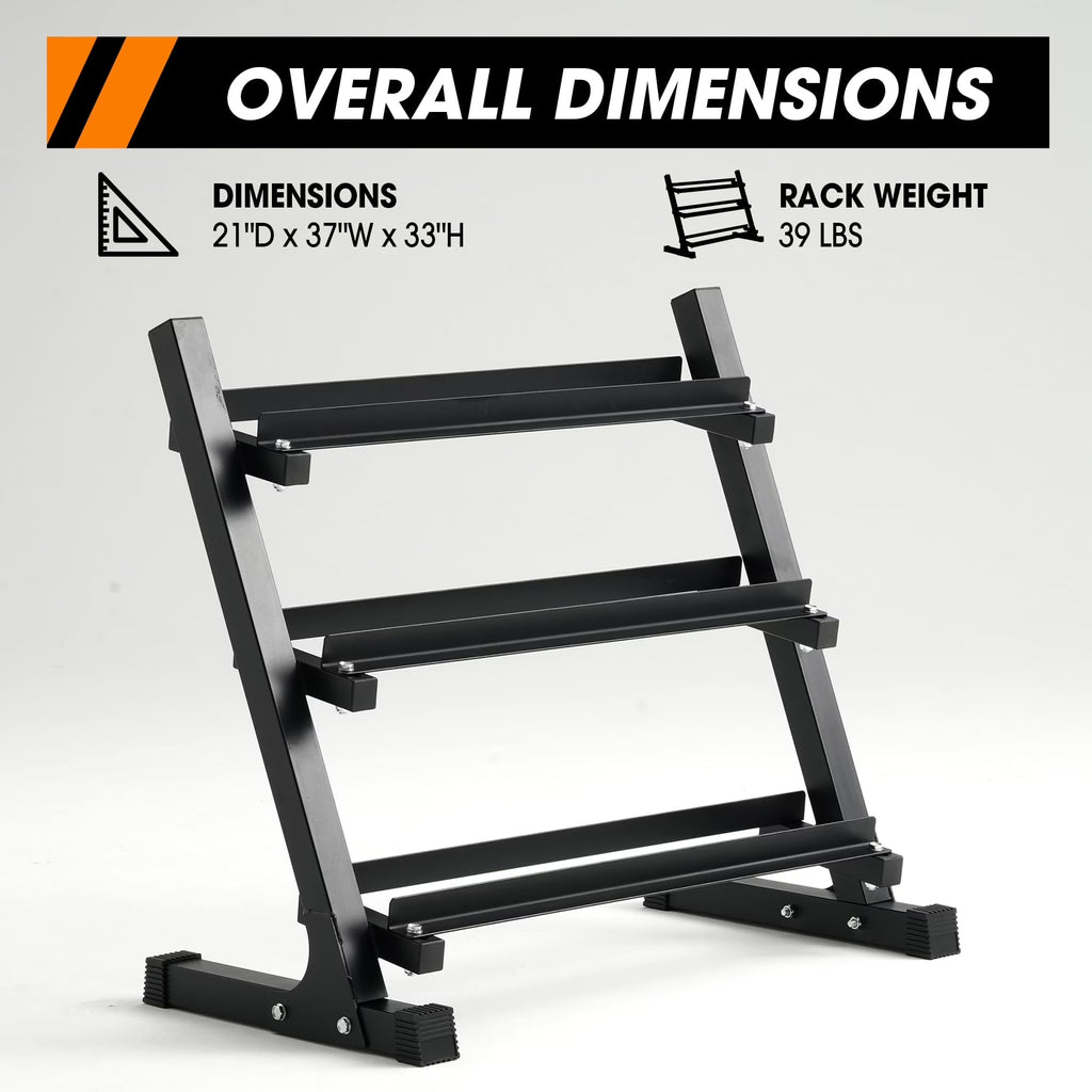 Mikolo Rubber Hex Dumbbell Set with Racks, Option in 450lbs, Strength Training Weight Set Home Gym