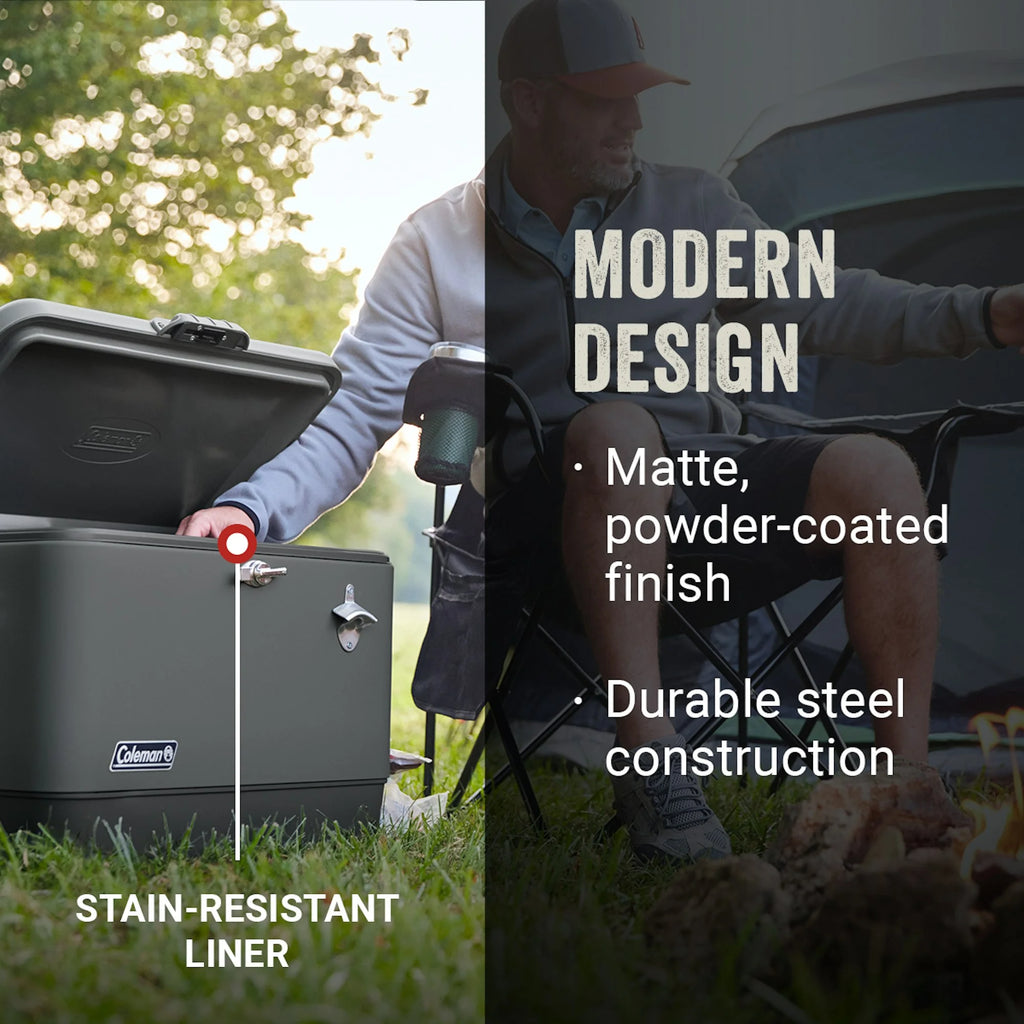 Coleman Reunion™ 54-Quart Steel Belted® Matte Cooler, Midnight