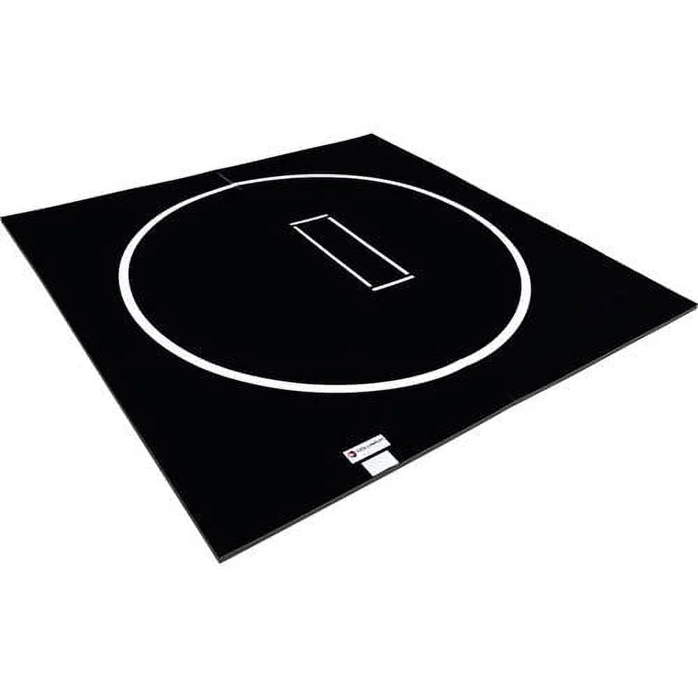 Dollamur 10'x10' Wrestling Mat, Black, Gymnastics, with Circles