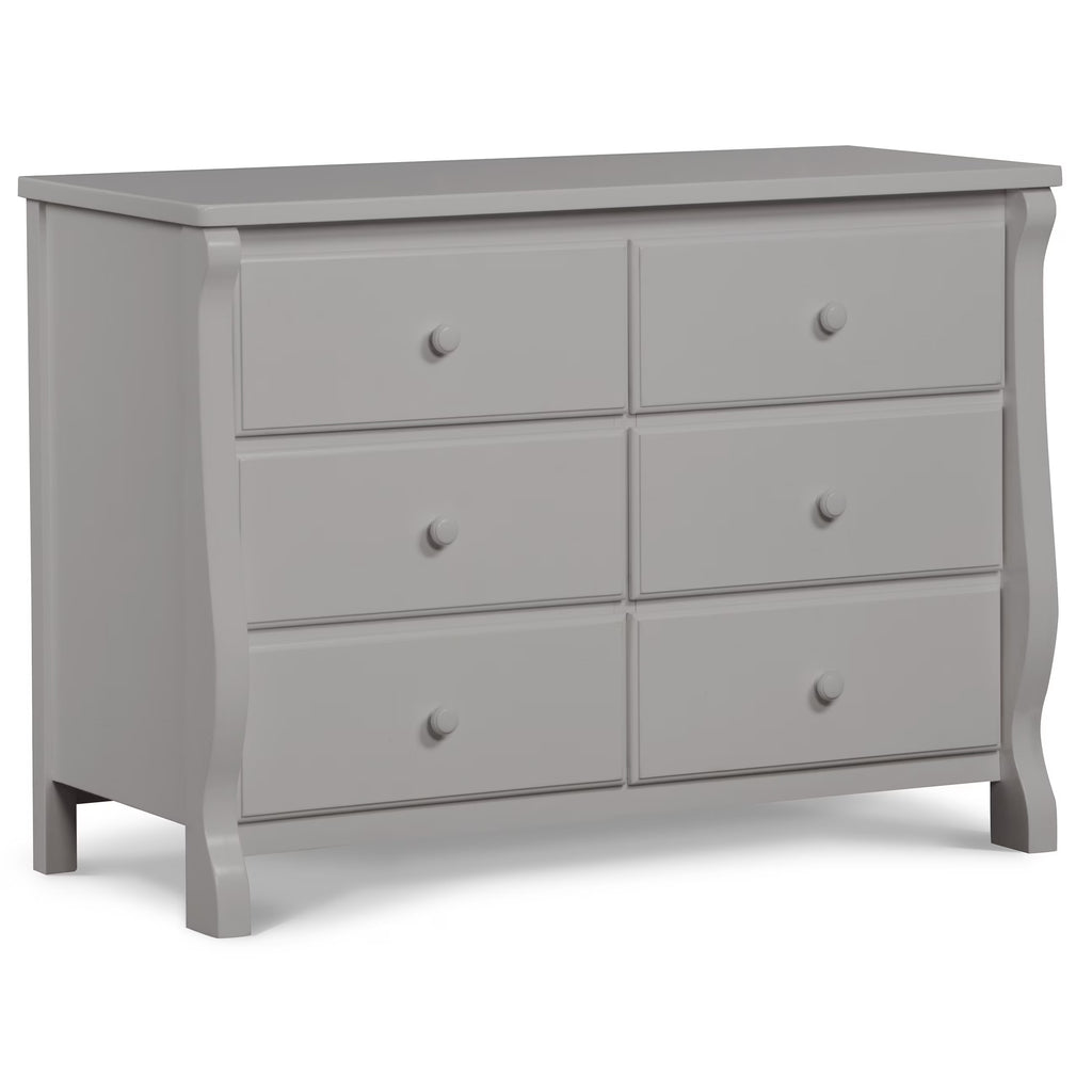 Delta Children Universal 6 Drawer Dresser with Interlocking Drawers - Greenguard Gold Certified, Grey