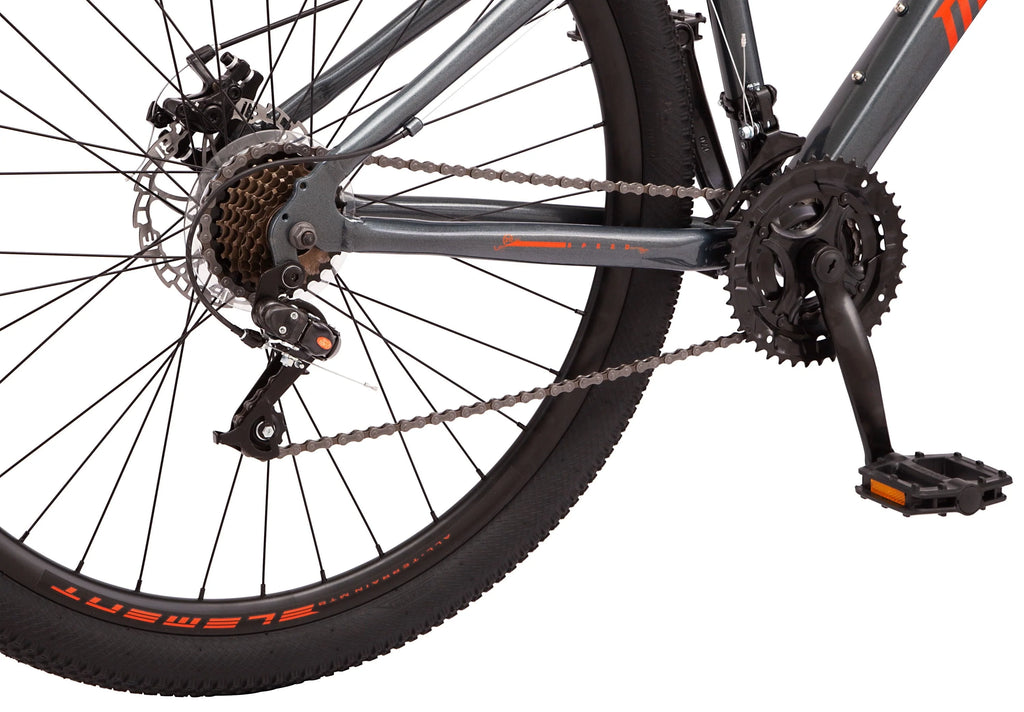 Mongoose 29" Durham Mountain Bike, 21 Speeds, Gray