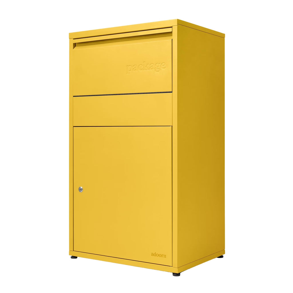 Adoorn Package Delivery Boxes for Outside, Large 36 x 20.5 x 15 (HxWxD) Security Package Box, Free Standing Anti-Theft Parcel Drop Box - Black