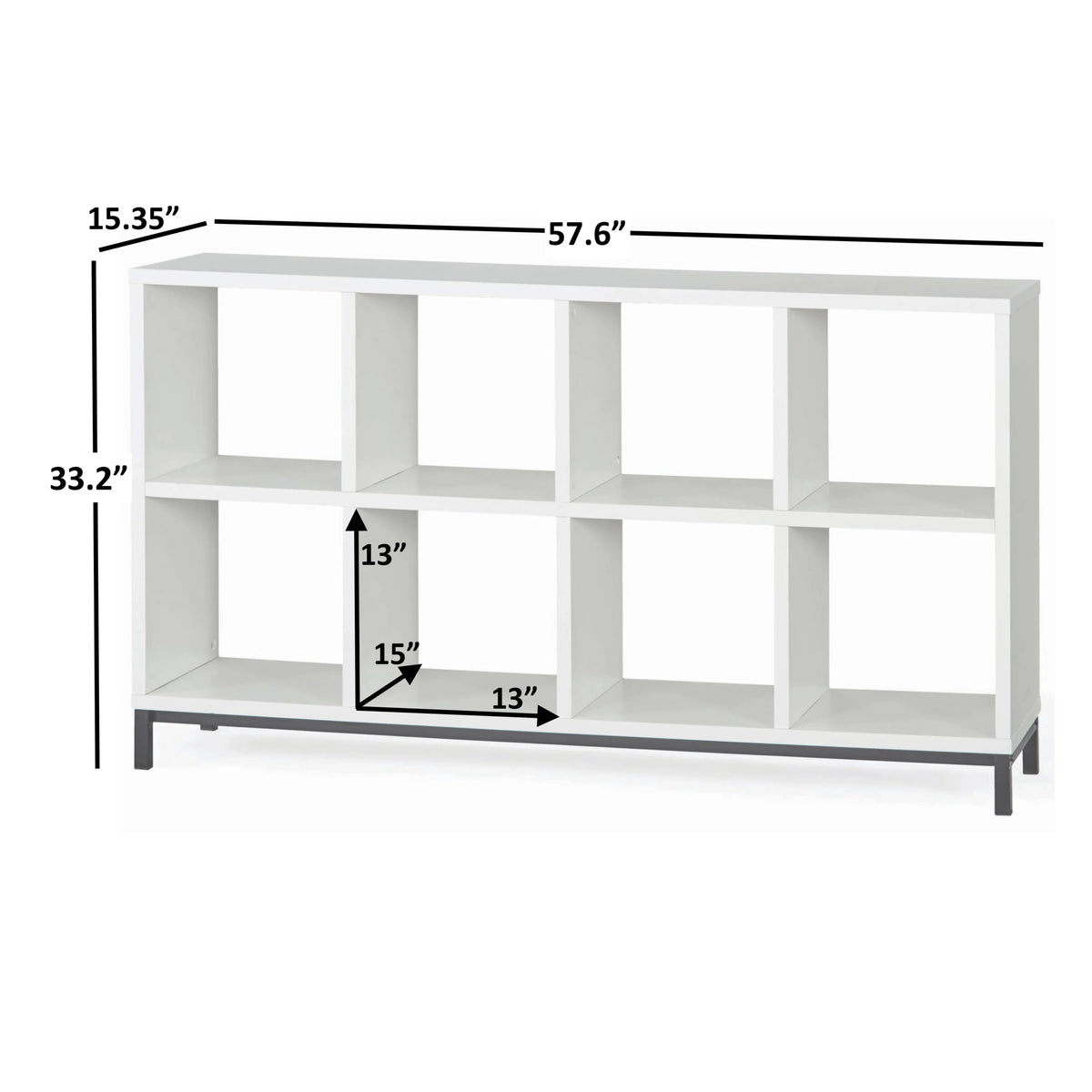 Better Homes & Gardens 8-Cube Organizer with Metal Base, Espresso
