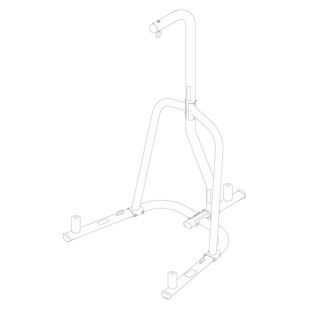 Everlast Single Station Heavy-Duty Punching Bag Stand, Powder-Coated Steel, 100 lb Capacity, Black